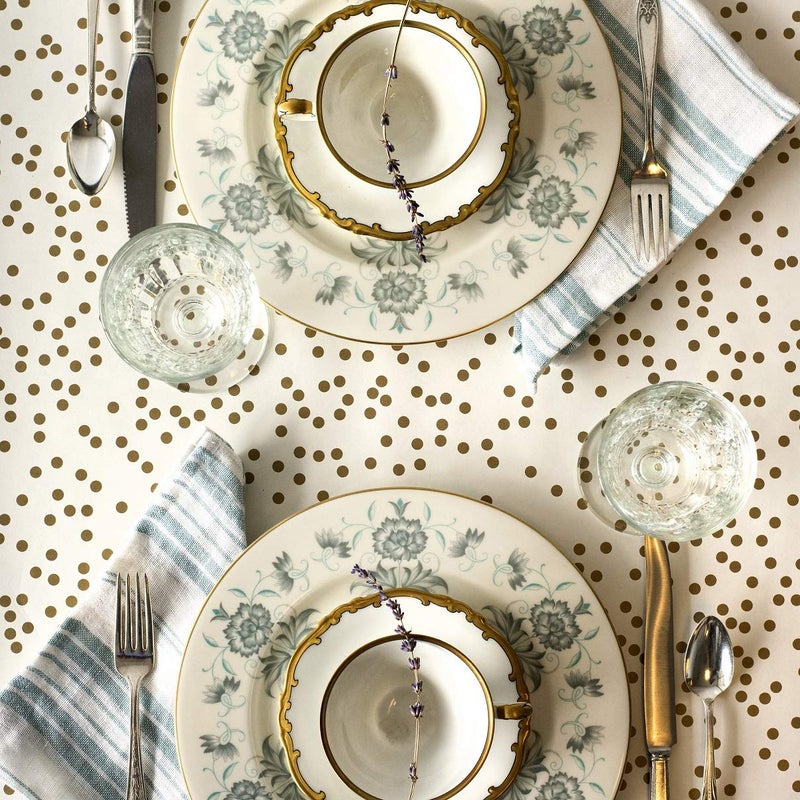Hester & Cook Gold Confetti Paper Table Runner 25' American Made - Image 5